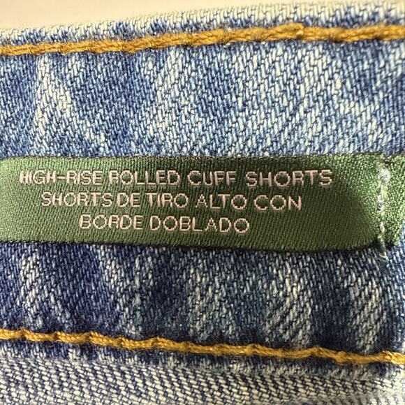 Wild Fable Shorts High-Rise Rolled Cuff Denim Size 17R Blue Jean Raw Hem - Picture 6 of 8